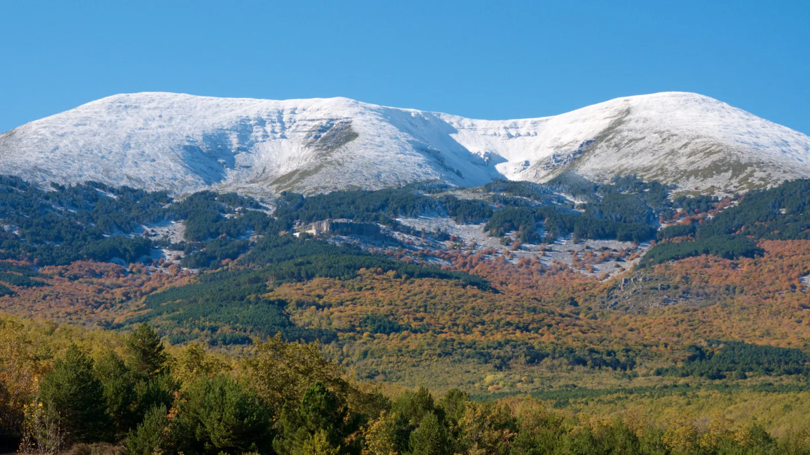 Paisaje del Moncayo y Soria en otoño